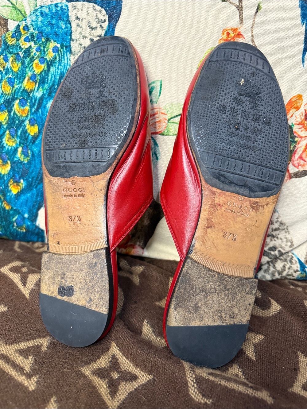 GUCCI WOMEN'S LOAFERS PRINCETOWN RED - Picture 5 of 12